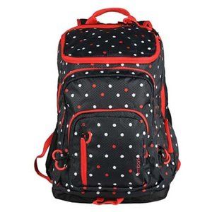 Embark 19" Backpack-Black Polka dots